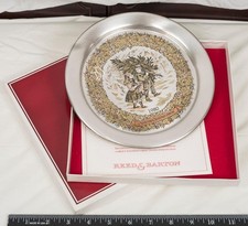 Assiette Damascène Artisanale Reed & Barton Noël 1980 Numérotée