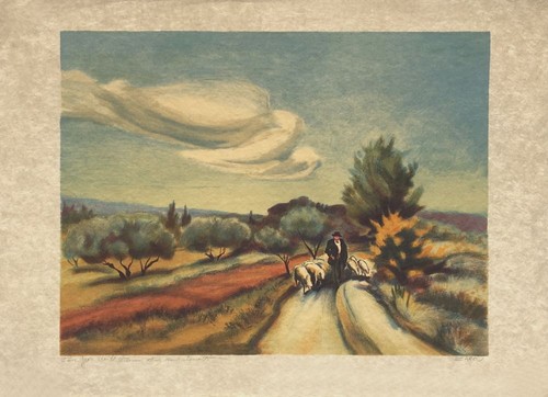 Zarou lithographie signé - zarou,