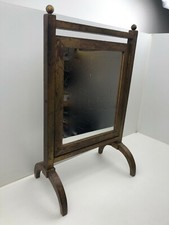 Ancien Psyché Art Déco Miroir à poser à patine dorée