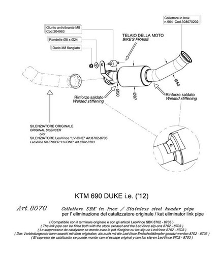 Leovince sbk kit collecteur - sbk,