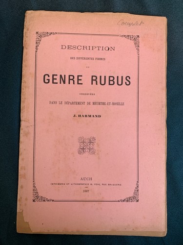 Genre rubus harmand - rubus, 1887