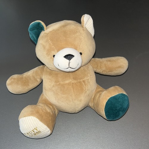 Doudou peluche ours beige vert