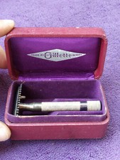 Petit équipement du soldat US : rasoir Gillette dans son coffret d'origine 1914