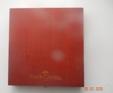 Coffret en bois Faber et Castell avec 4 crayons neufs et gomme neuve