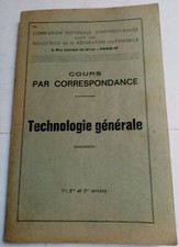 Technologie générale. Cours
