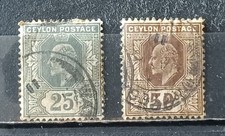 CEYLAN 1910-11-lot 2 timbres