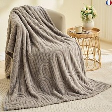 Wajade Couverture Plaid Polaire Super Chaude, Plaid Fausse Fourrure Haute