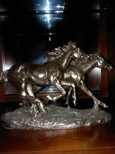 Horses Galloping Statuette