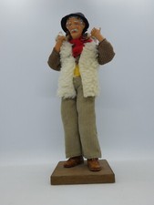 Santon de provence habillé Henri CAVASSE - Le berger au mouton - 26 cm