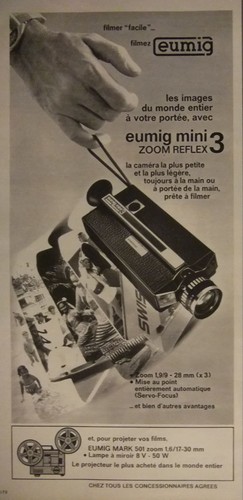 Publicité 1972 filmez eumig - publicitÉ,