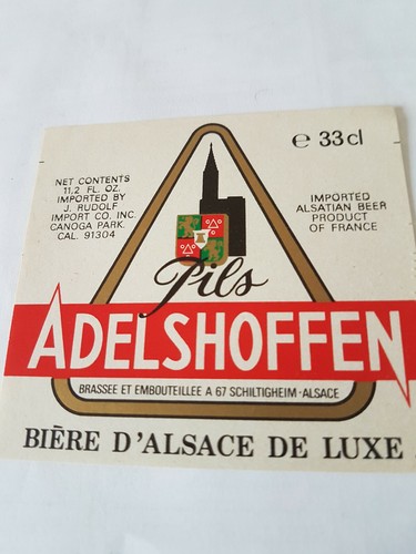Ancienne étiquette bière