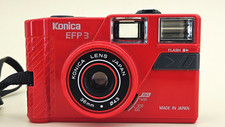 APPAREIL PHOTO VINTAGE ROUGE KONICA EFP 3 LENS 36MM ø43 - EN TRES BON ETAT