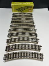 AP505 MARKLIN HO 5100 BOITE DE 10 RAILS COURBES 1/1 BON ETAT