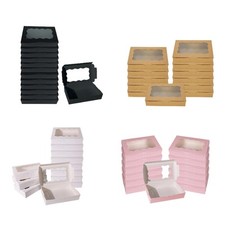 Boîte à pâtisserie portable avec fenêtre, 12 pièces, pour biscuits,