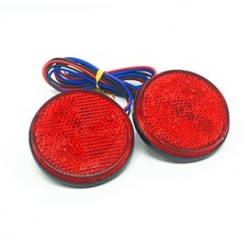 Jeu de 2 feux stop freinage arri??re LED r??flecteur rond pour moto pour VTT