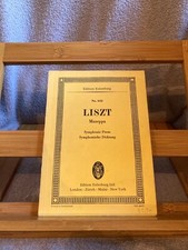Franz Liszt Mazeppa partition orchestre conducteur Eulenburg 452