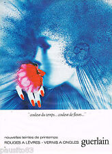 PUBLICITE ADVERTISING 055  1979  GUERLAIN  maquillages rouge à lèvres & vernis