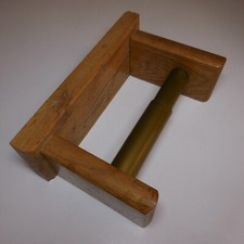 Dérouleur papier toilette marron design WC fait main WATER CLOSED France N6883