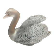 Cygnes en cristal pure Lalique Paris  Statue Sculpture Art Déco Maison