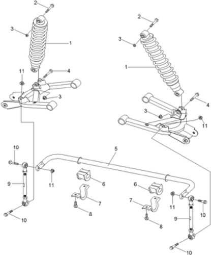 Barre stabilisatrice arrière - barre,