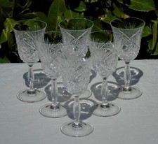 Baccarat - Klein - Service de 6 verres à eau en cristal taillé.  Haut. 18 cm