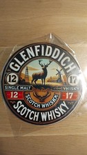 Plaque métal circulaire 20 cm Glenfiddich scoth whisky