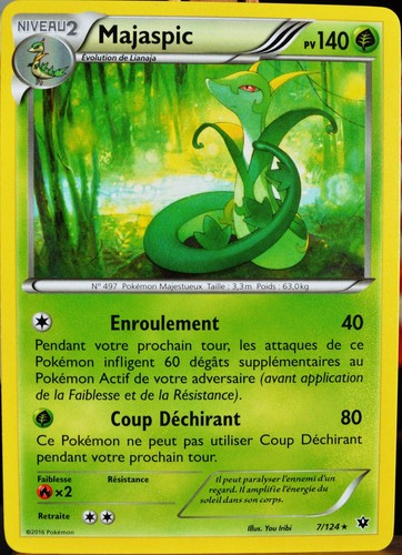 Carte pokémon 124 majaspic - carte,