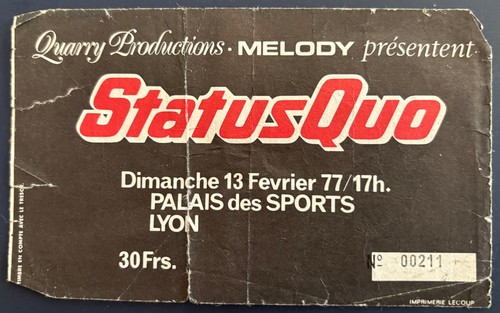 Billet concert status quo - concert,