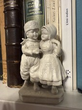 Sujet Statuette Art Déco  1930 Art Nouveau Plâtre Hollandais  Flandres Cassel