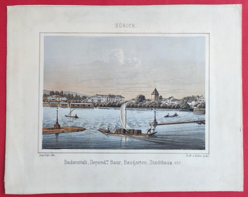 Gravure litho zurich allemagne - zurich,
