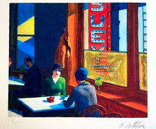 Edward Hopper Lithographie COA Originale Signée Numérotée Au Crayon _Bob Dylan_