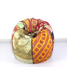 Chaise de dortoir à la main Kantha Bohemian Hippie Bean Bag Gypsy Ottoman Pouf