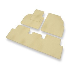 Tapis de sol en velour pour Renault Scenic II Monospace (2003-2009) Beige