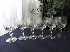 MEISENTHAL - ANCIENS 6 VERRES A EAU VIN EN VERRE CRISTAL  GRAVE modèle EMMA