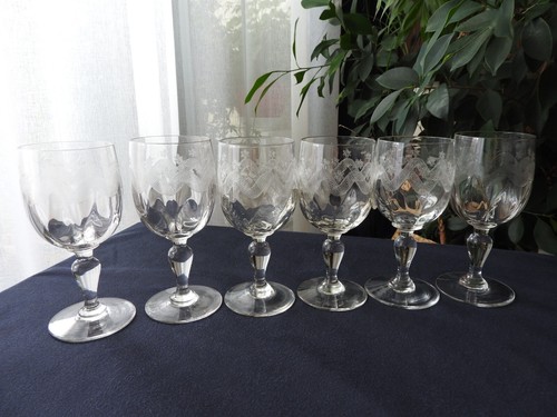 Meisenthal anciens 6 verres - meisenthal,