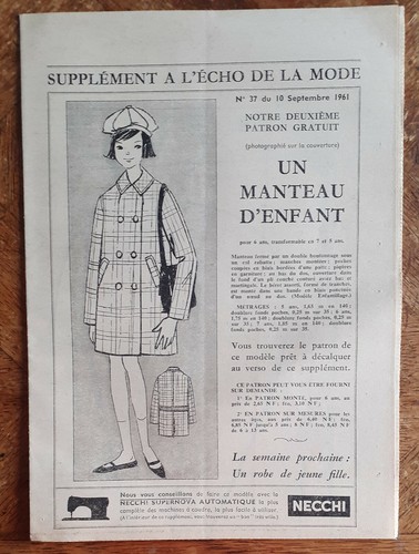 Patron manteau fille taille - manteau,