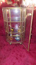 Petite Vitrine A Poser  En Laiton Et Verre Annee 50