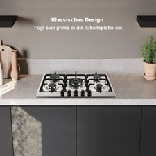 68CM Table de cuisson à gaz en verre encastrable Cuisinière à gaz 5 feux NG/LPG