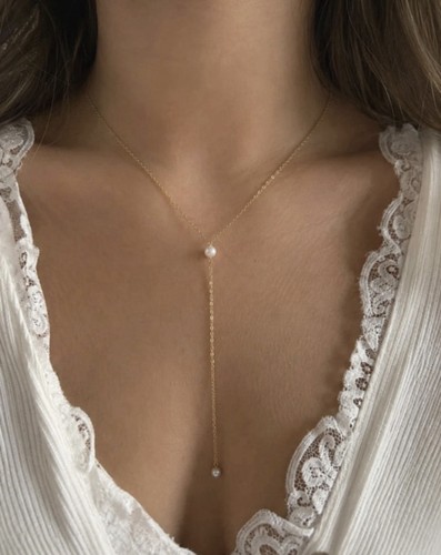Collier chaîne lariat - chaîne, y