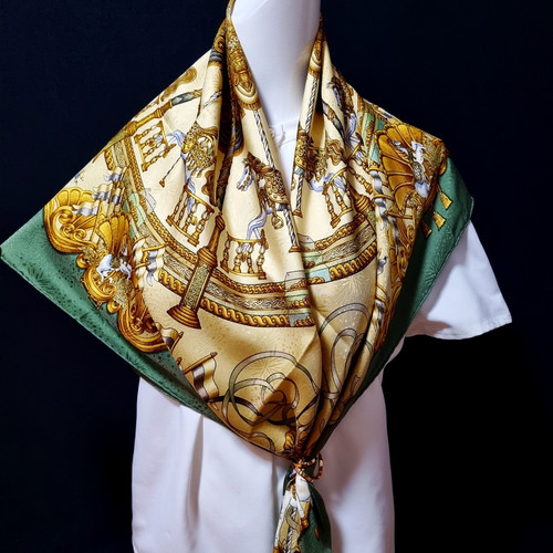 Rare vintage foulard soie - vintage,