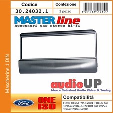 Masque Radio 1 DIN Adaptateur Ford Transit 2004->2006. Couleur Gris Clair