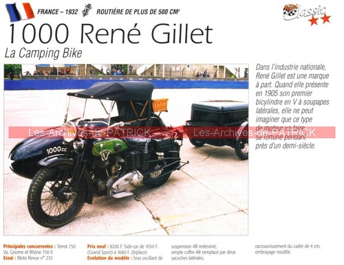 René gillet 1000 - gillet, fiche