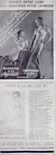 PUBLICITÉ 1935 CHARMEREINE GAINE ET COMBINAISON 5133 ET 7104 GORGERINE 621
