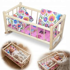 Berceau rétro bois poupée