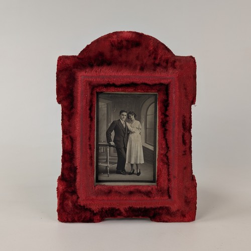Cadre photo ancien velours - photo,
