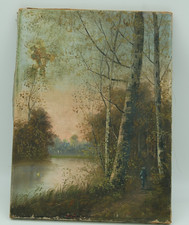 Tableau peinture ancienne   signé B . Bécher/ Bécker ?