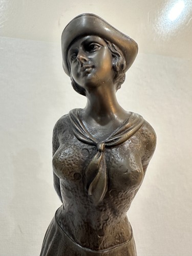 Art deco style bronze woman - art,