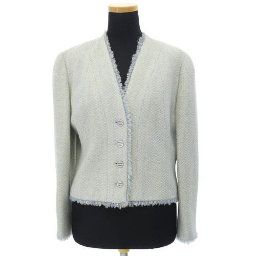 Veste tweed sans col - col, chanel