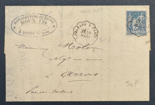 SAGE YT 79 25ct  s/ Enveloppe / Oblitération Convoyeur Station ORLEANS A PARIS