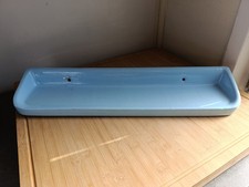 Ancienne tablette étagère salle de bain en porcelaine bleue
